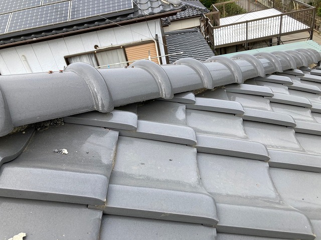 棟瓦の釘の浮き上がり